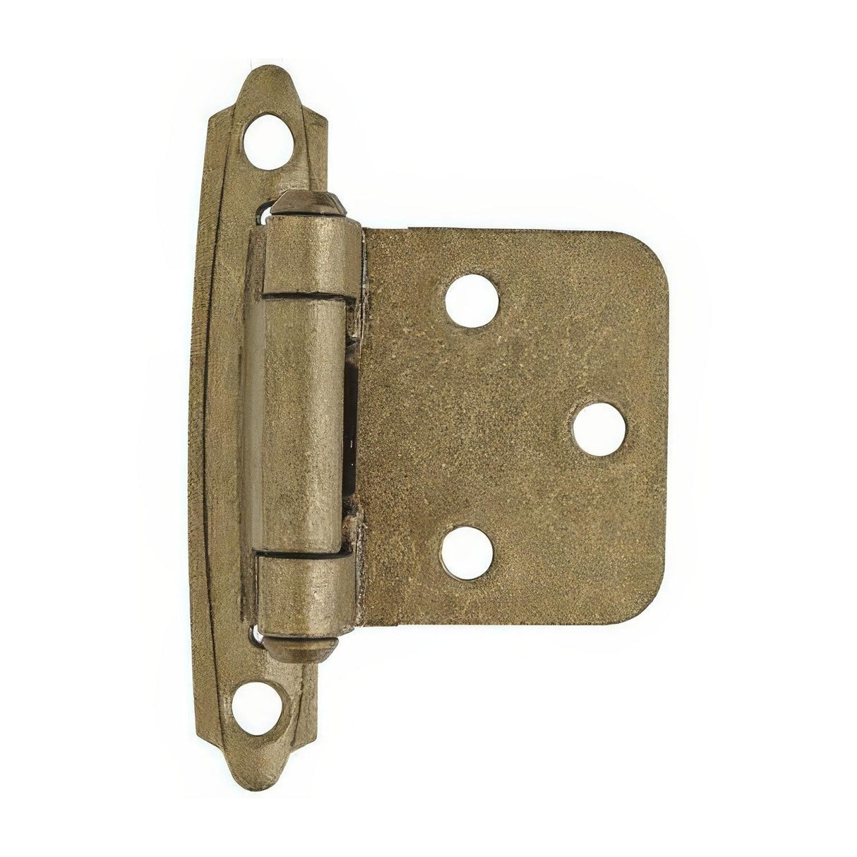 Amerock BPR3429BB BPR3429 Functional Hardware Steel 2 Pack Variable Overlay Self Closing Face Mount Hinge Burnished Brass