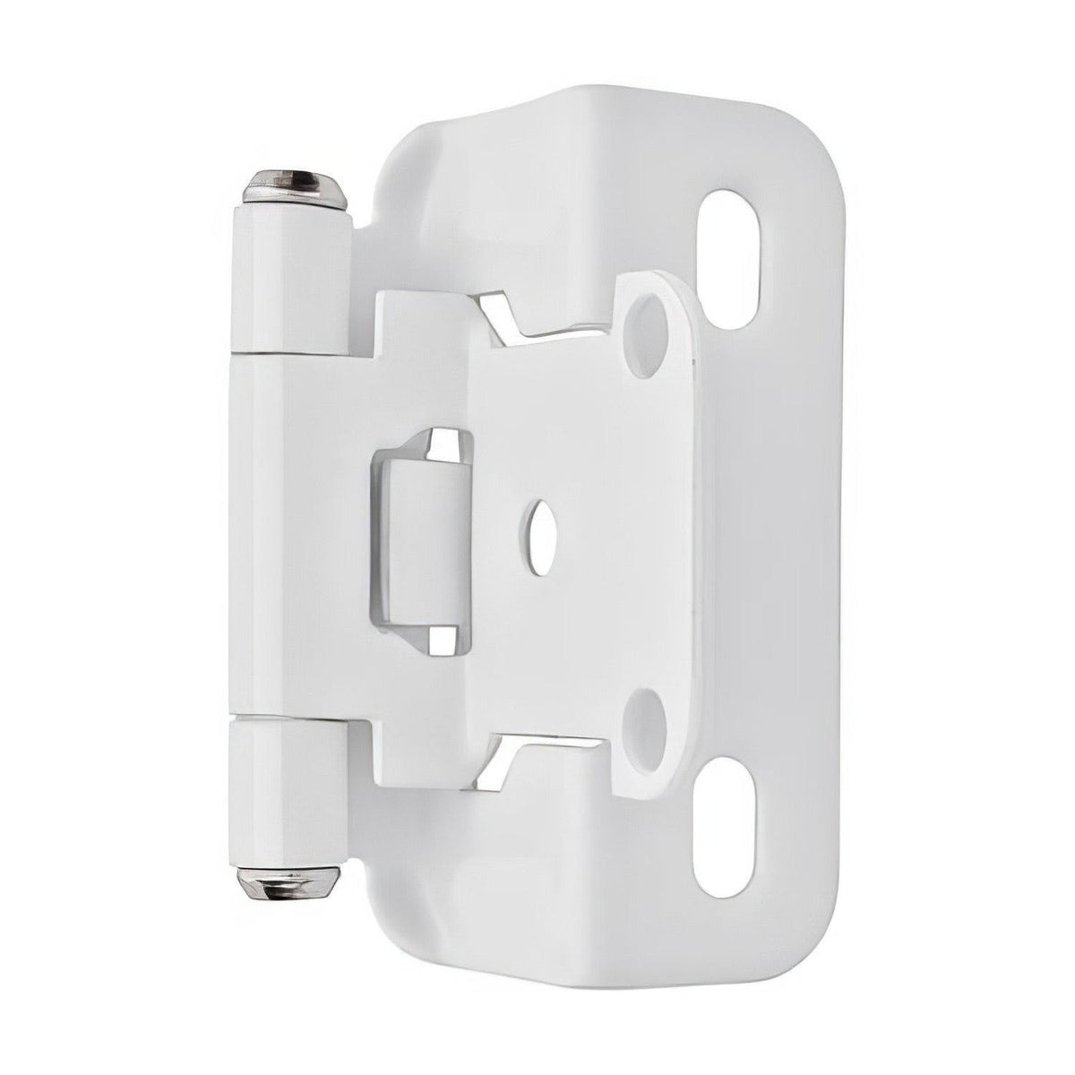 Amerock BPR7550W 1/2 Inch Overlay Self-Closing Partial Wrap Hinge White
