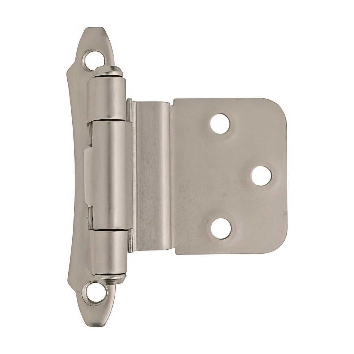 Amerock BPR7928G10 BPR7928 Functional Hardware 3/8" Steel 2 Pack Inset Self Closing Face Mount Hinge Satin Nickel