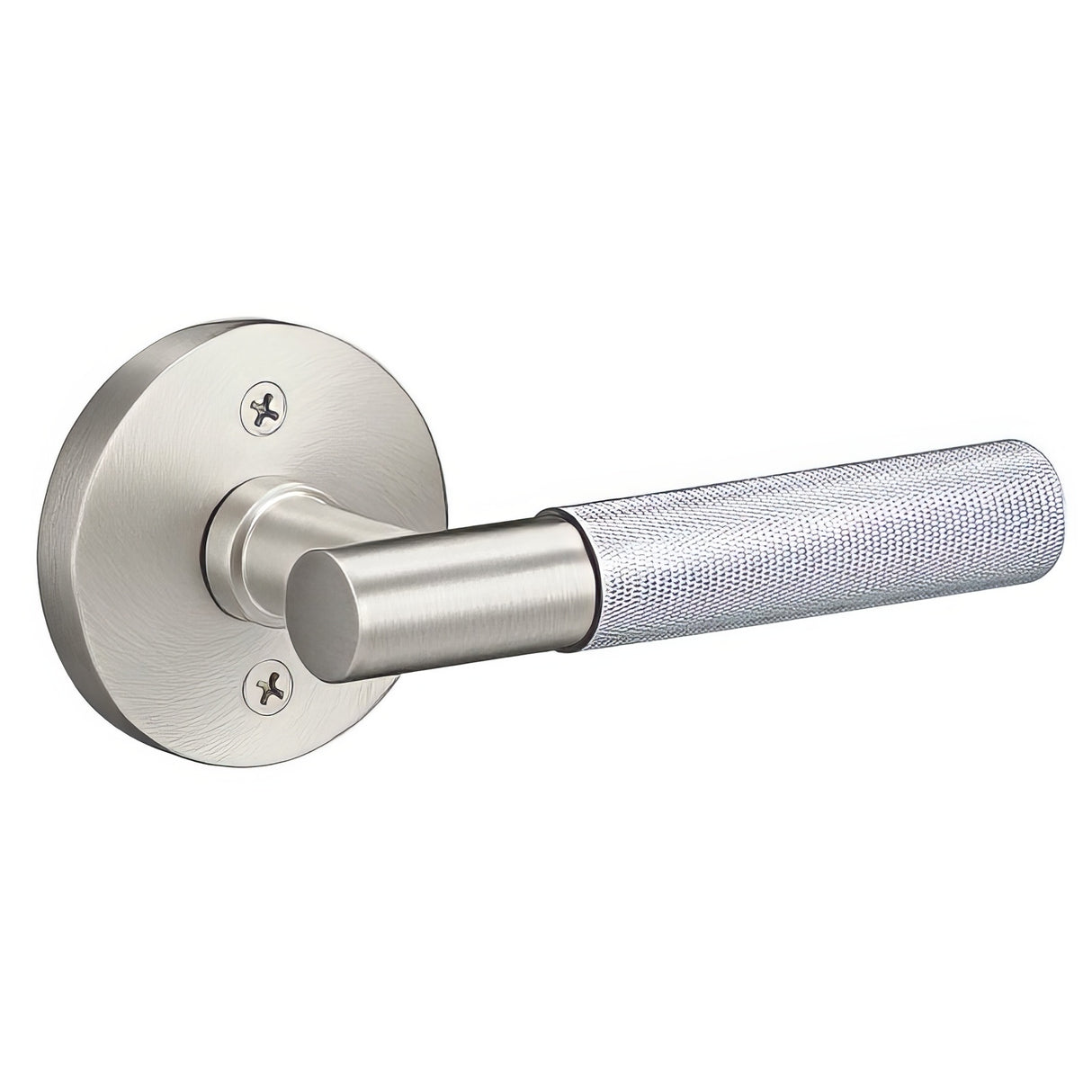 Weslock AP100-RD-GRIP-KN sure loc knurled grip dummy door lever with aspra round rose