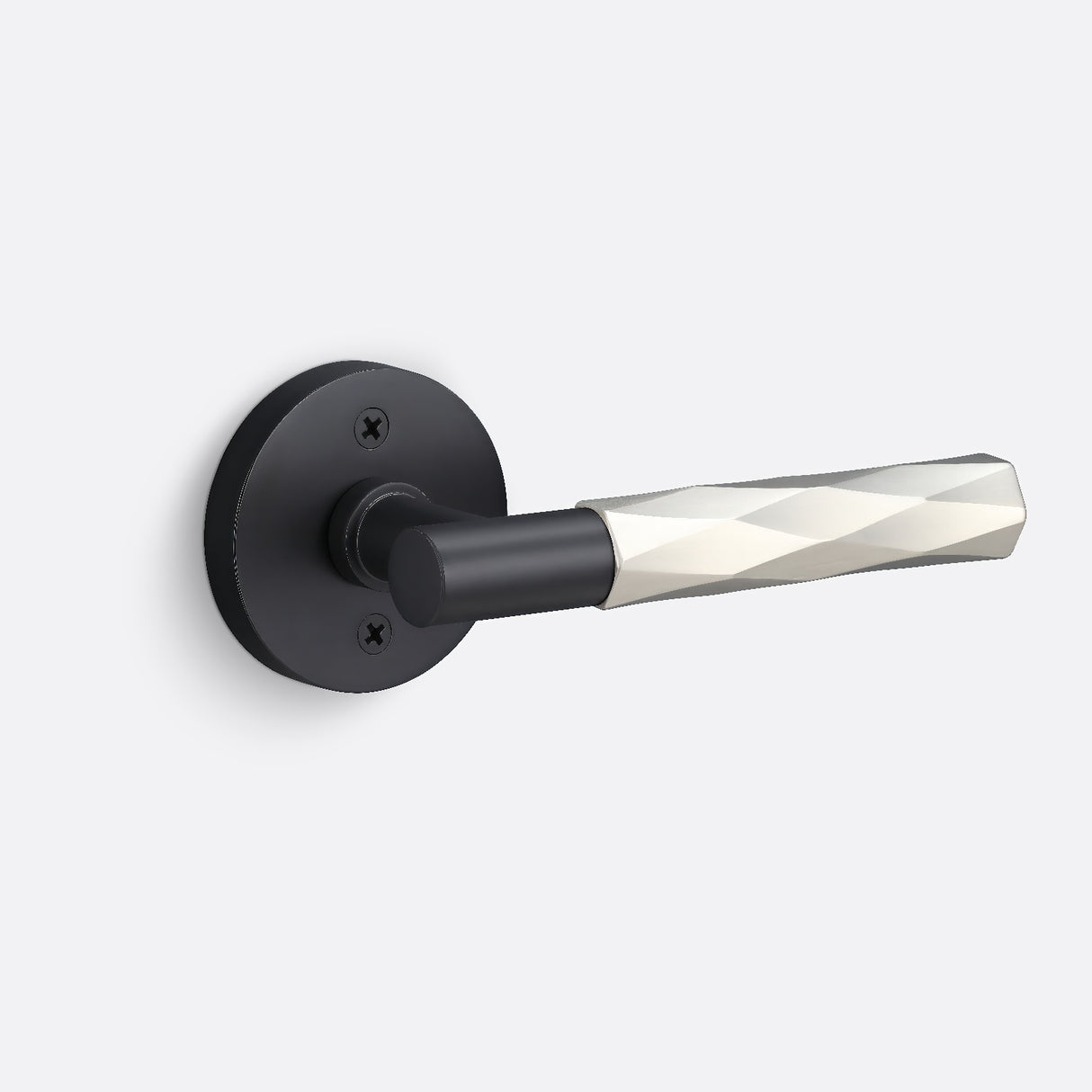 Sure-Loc AP100-RD FBL GRIP-VT 15 flat black / satin nickel dummy door lever