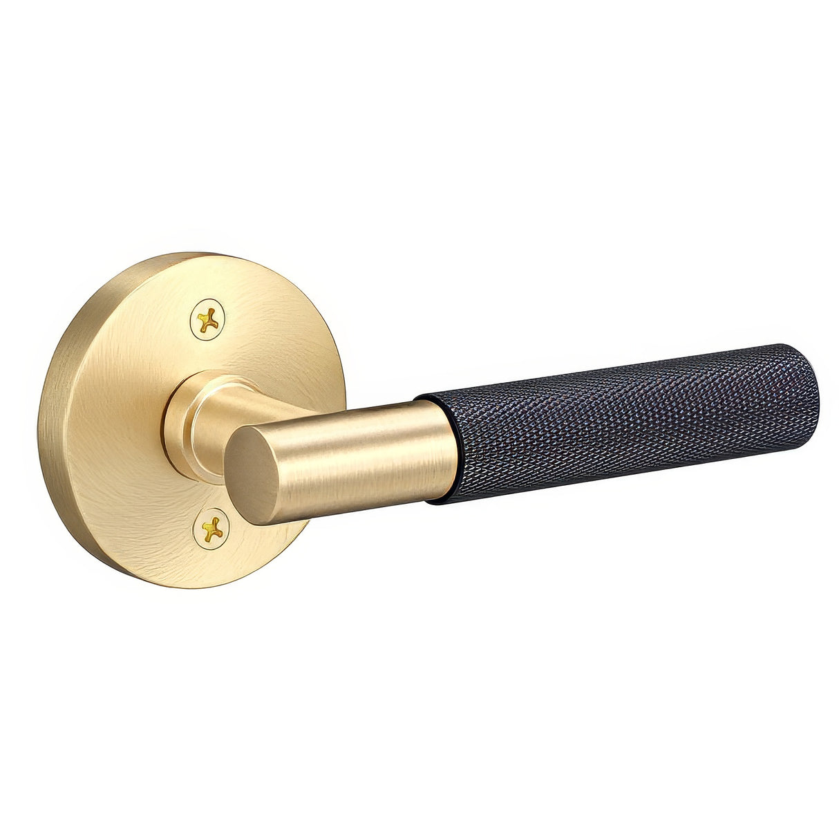 Weslock AP100-RD-GRIP-KN sure loc knurled grip dummy door lever with aspra round rose