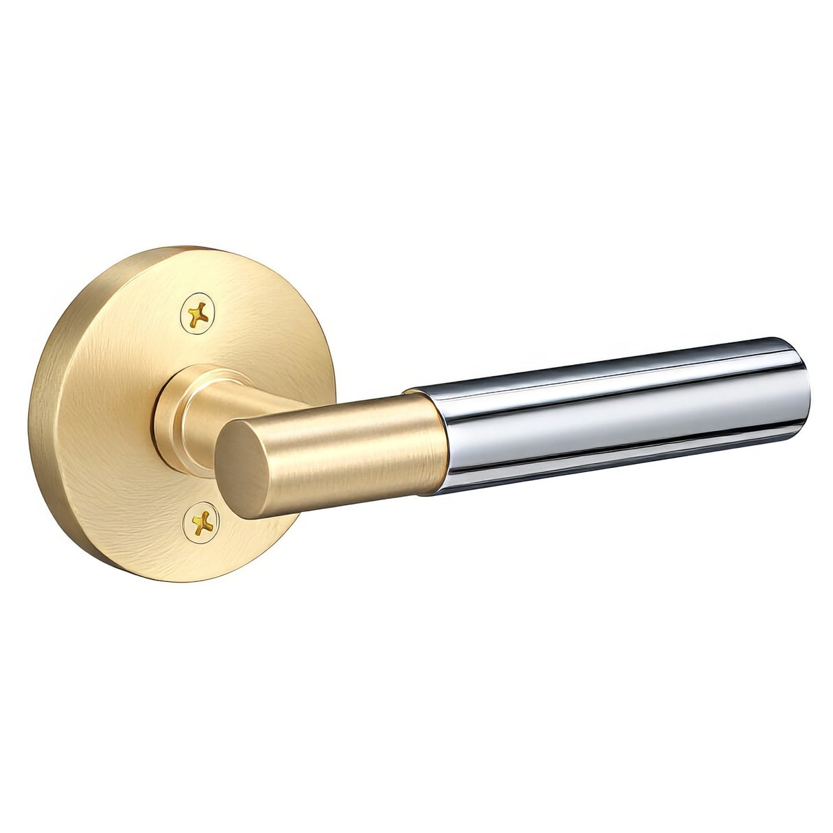 Sure-Loc AP100-RD SB GRIP-SM FBL satin brass / flat black dummy door lever