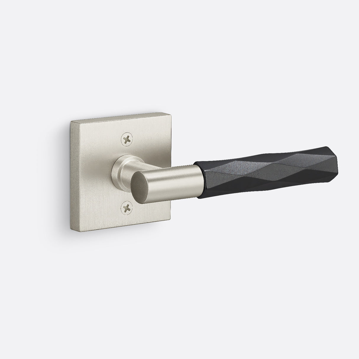 Sure-Loc AP100-SQ 15 GRIP-VT FBL satin nickel / flat black dummy door lever