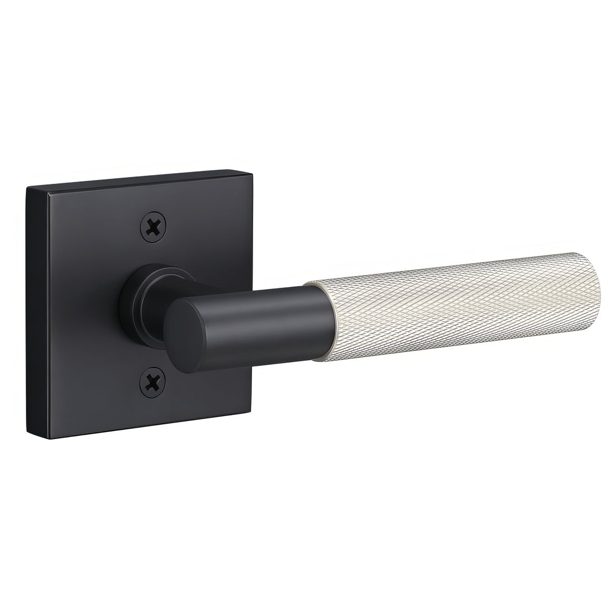 Sure-Loc AP100-SQ FBL GRIP-KN 15 flat black / satin nickel dummy door lever