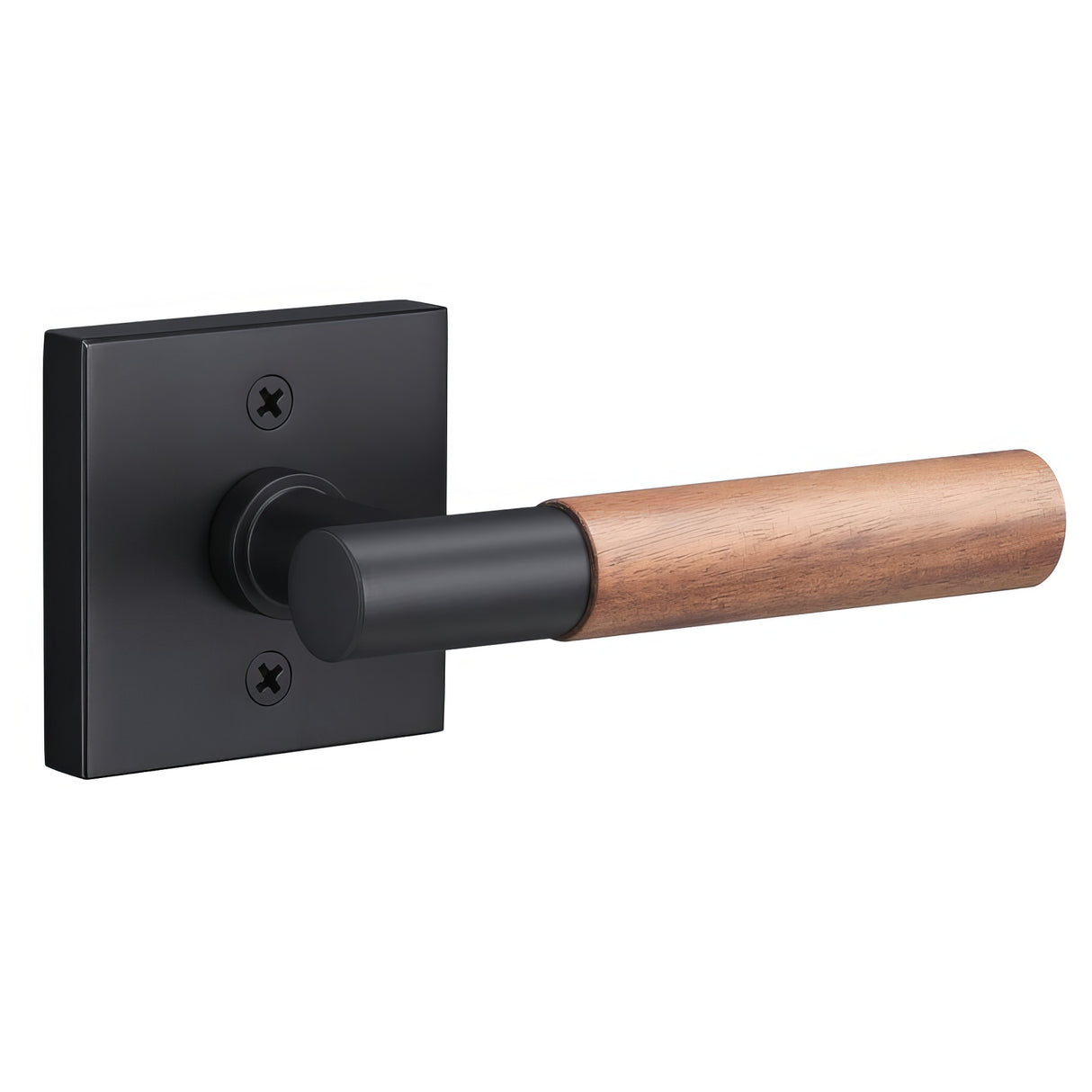 Sure-Loc AP100-SQ FBL GRIP-WN flat black / walnut dummy door lever