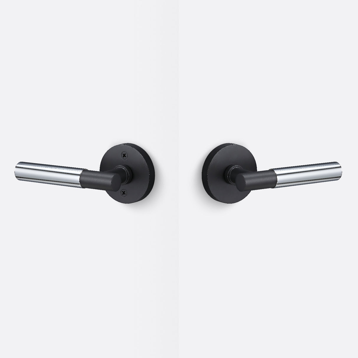 Sure-Loc AP101-RD FBL GRIP-SM 26 flat black / polished chrome passage door lever
