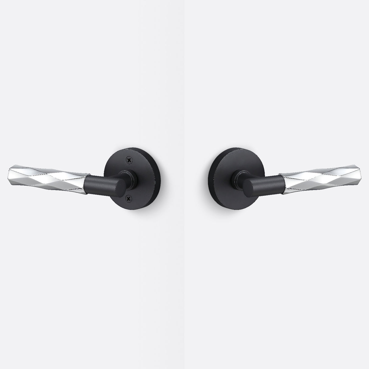 Sure-Loc AP101-RD FBL GRIP-VT 26 flat black / polished chrome passage door lever