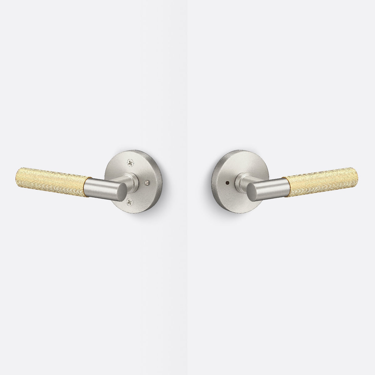 Sure-Loc AP102-RD 15 GRIP-KN SB satin nickel / satin brass privacy door lever