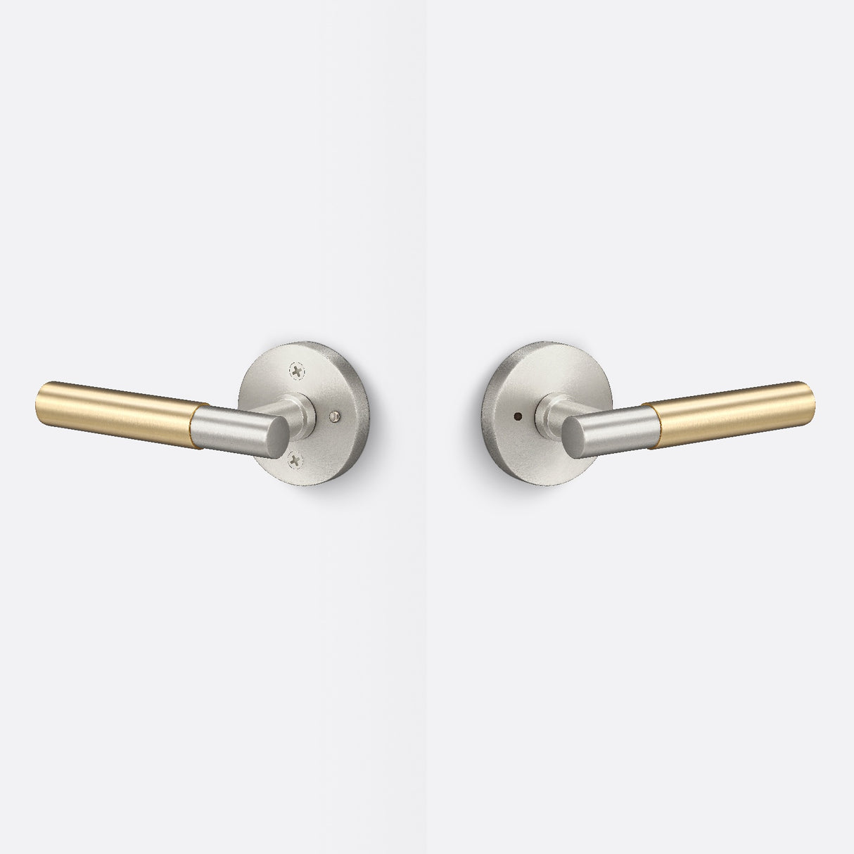 Sure-Loc AP102-RD 15 GRIP-SM FBL satin nickel / flat black privacy door lever