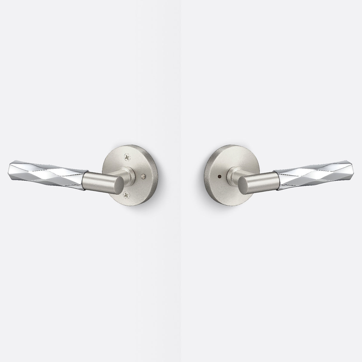 Sure-Loc AP102-RD 15 GRIP-VT 26 satin nickel / polished chrome privacy door lever
