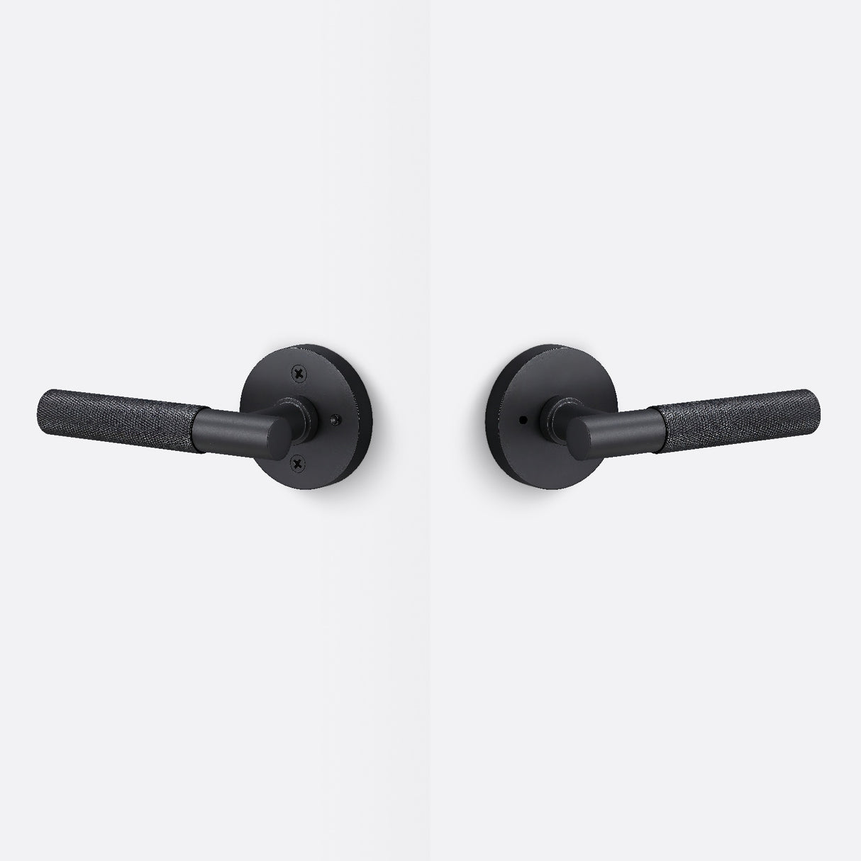 Sure-Loc AP102-RD FBL GRIP-KN FBL flat black privacy door lever