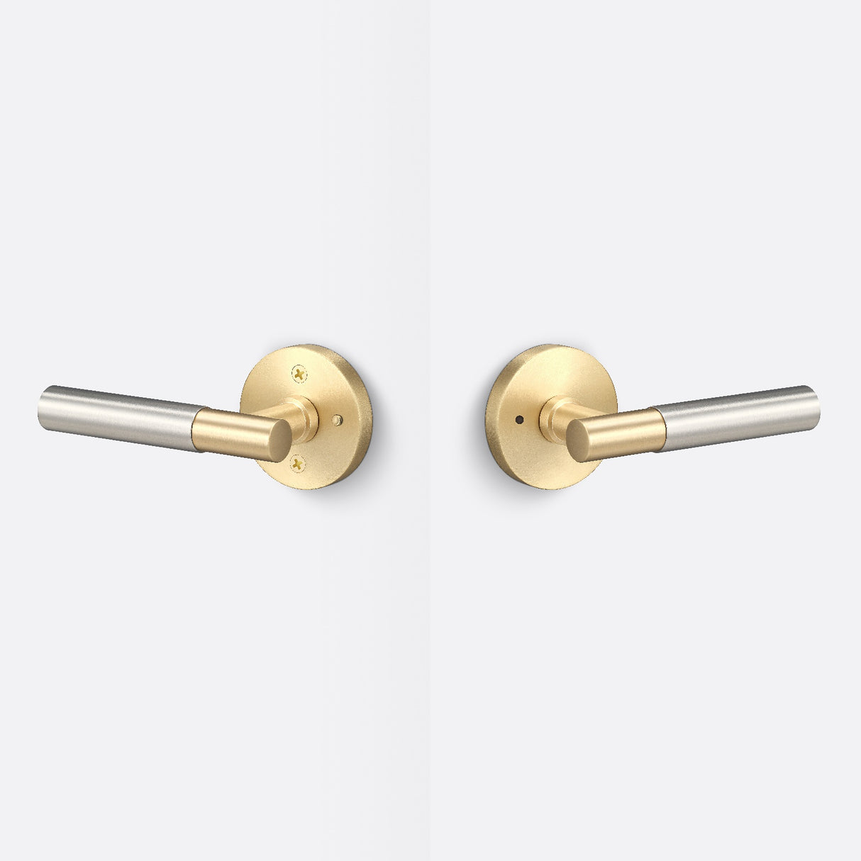 Sure-Loc AP102-RD FBL GRIP-SM SB flat black / satin brass privacy door lever