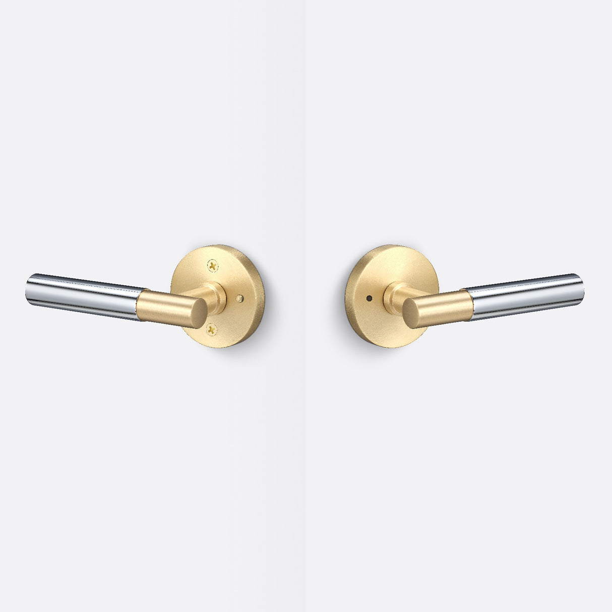 Sure-Loc AP102-RD SB GRIP-SM 15 satin brass / satin nickel privacy door lever