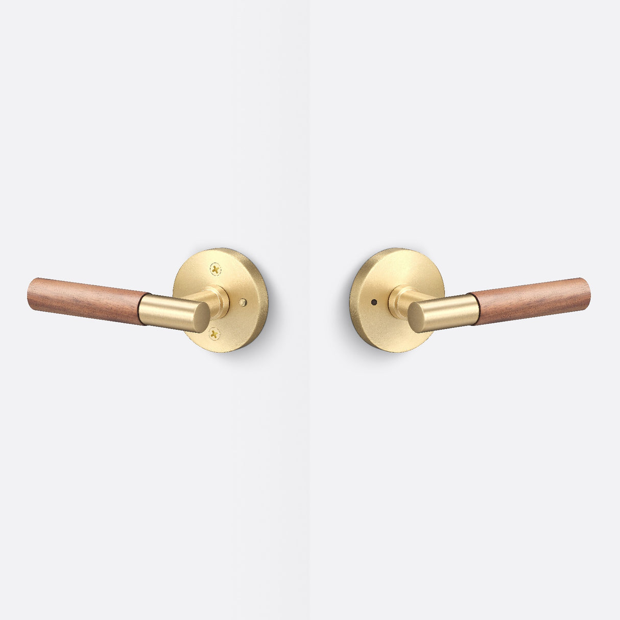 Sure-Loc AP102-RD SB GRIP-WN satin brass / walnut privacy door lever