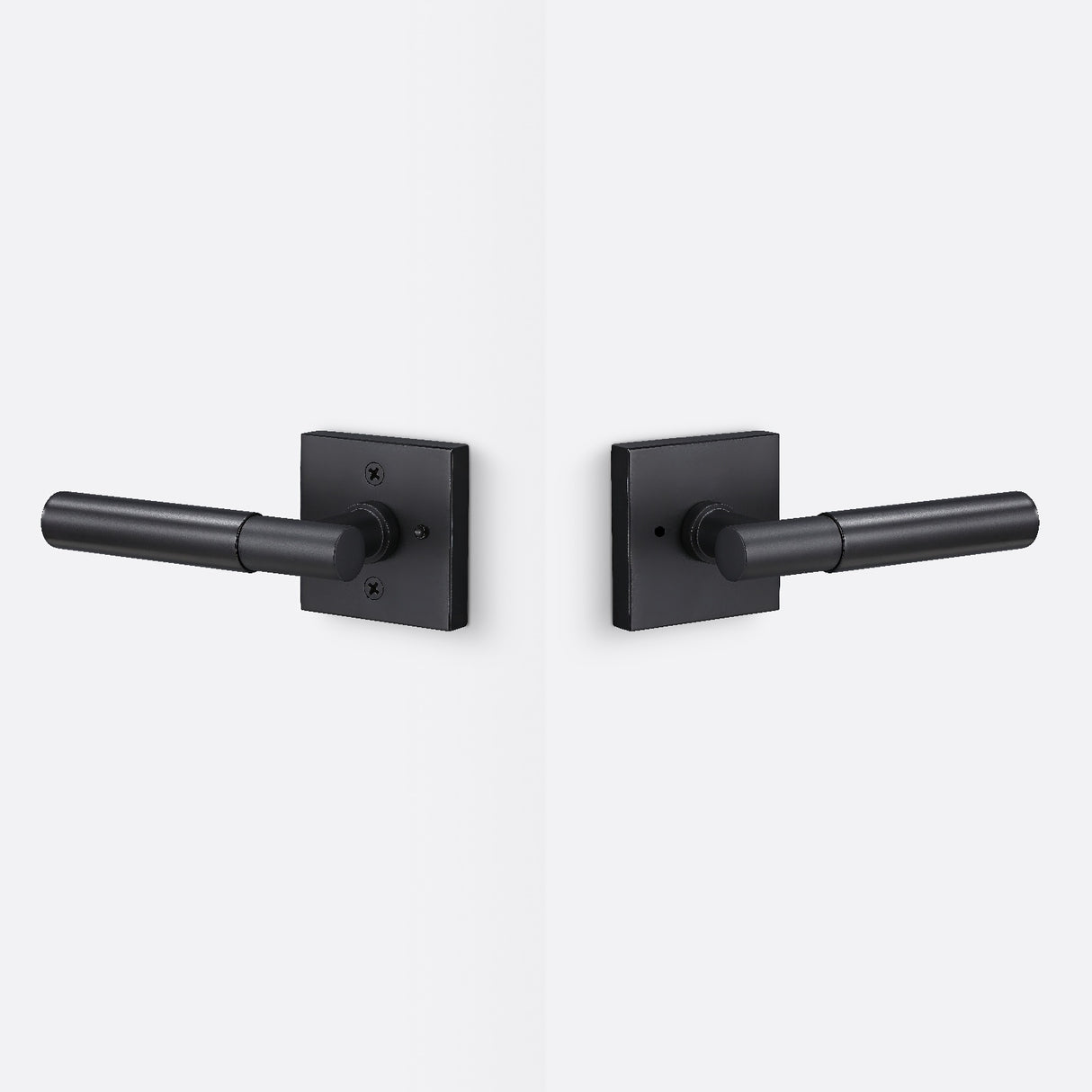 Sure-Loc AP102-SQ FBL GRIP-SM FBL flat black privacy door lever
