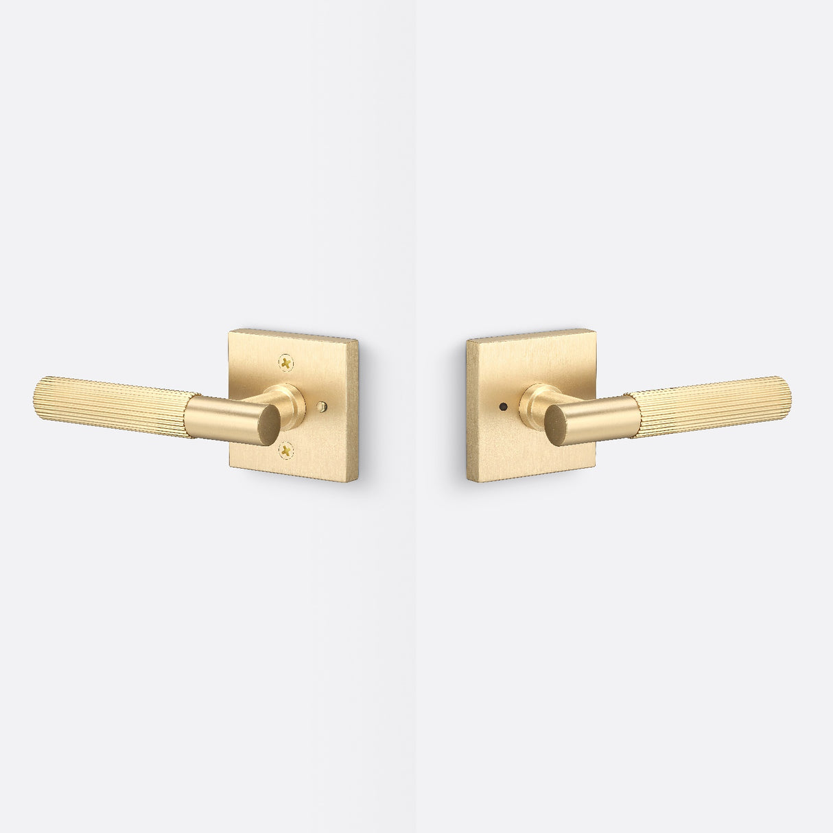Sure-Loc AP102-SQ SB GRIP-SKN SB satin brass privacy door lever