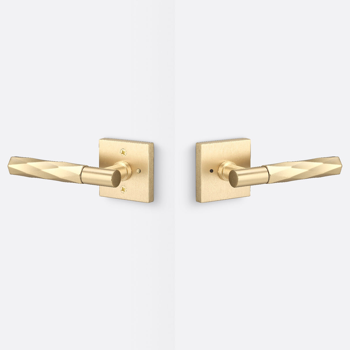 Sure-Loc AP102-SQ SB GRIP-VT SB satin brass privacy door lever