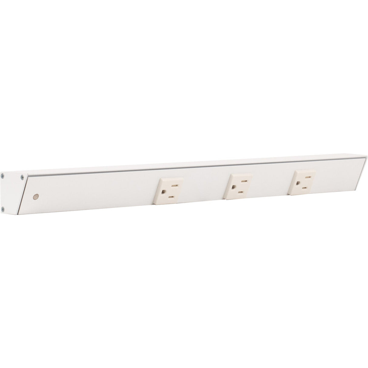 Task Lighting APT18-3W-P-WT-L white angle power strip