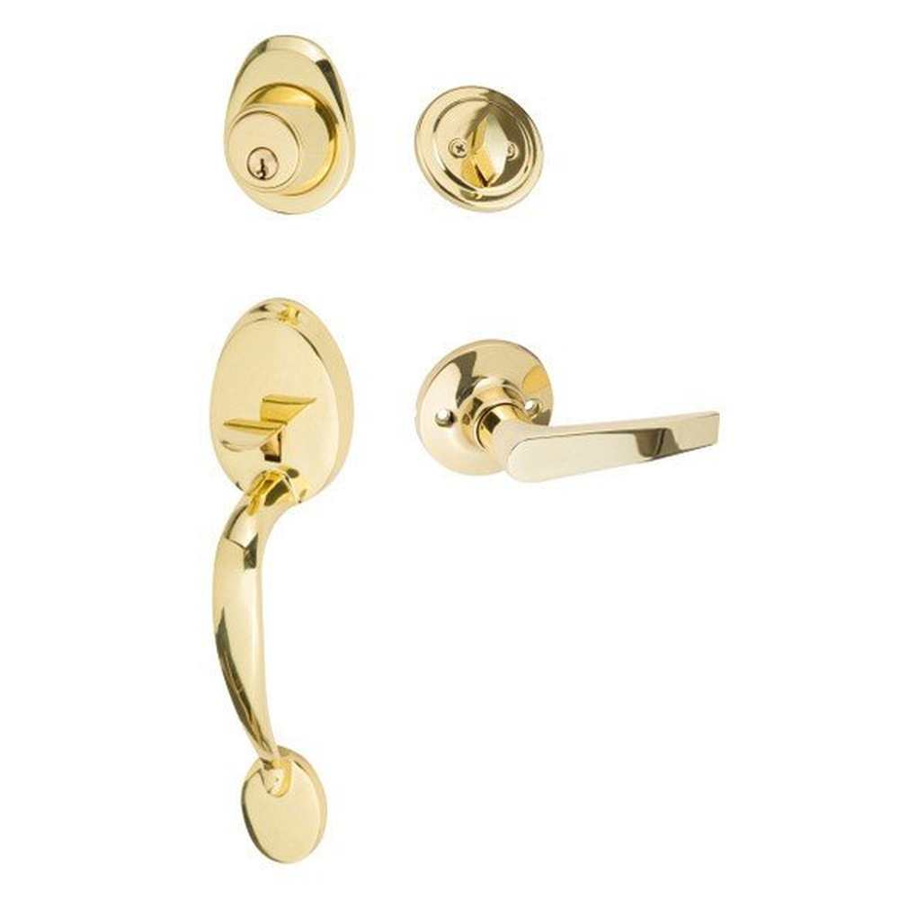 Sure-Loc AT507-CD 3 polished brass single cylinder handleset
