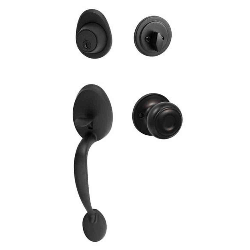 Sure-Loc AT507-JN FBL flat black single cylinder handleset