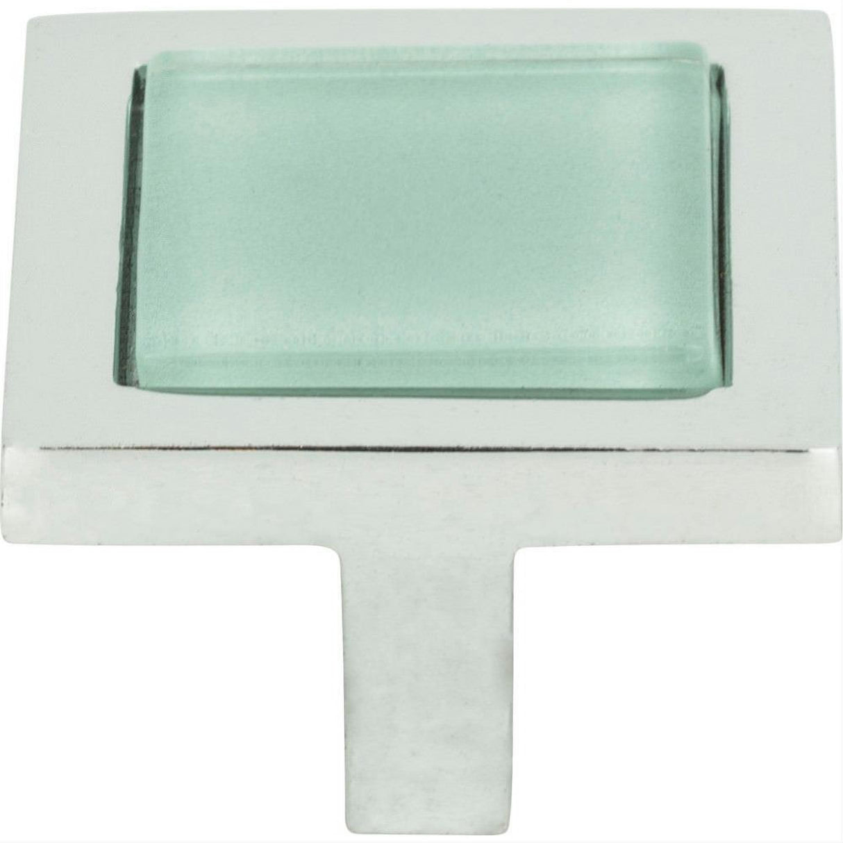 Atlas Homewares 230-GR-CH Spa Black Square Knob 1-3/8" Polished Chrome