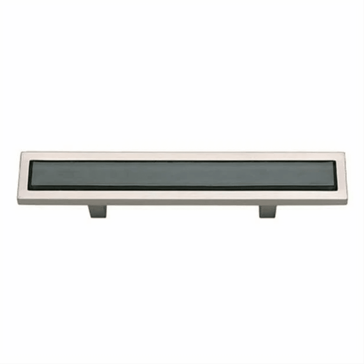 Atlas Homewares 231-BLK-BRN Spa Black Pull 3 Inch Center to Center Brushed Nickel
