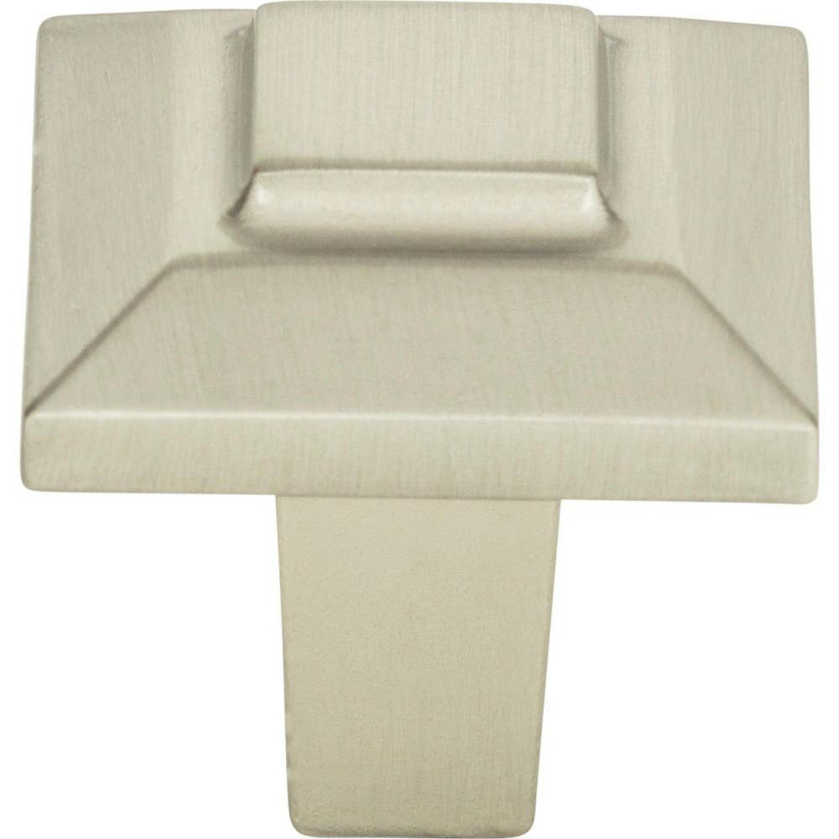 Atlas Homewares 283-BRN Trocadero Small Square Knob 1" Brushed Nickel