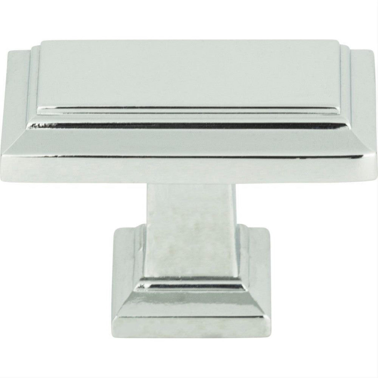 Atlas Homewares 290-CH Sutton Place Rectangle Knob 1-7/16" Polished Chrome