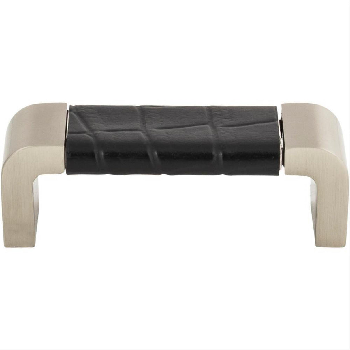 Atlas Homewares 3150-BN-CRC Paradigm Pull 3" Center to Center BN & Black Croc Leather