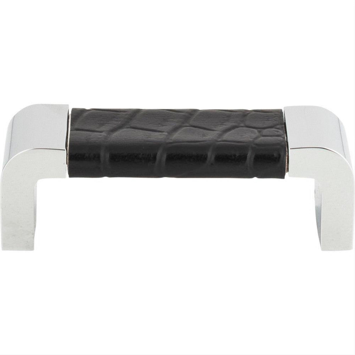 Atlas Homewares 3150-CROC Paradigm Pull 3" Center to Center CH & Black Croc Leather