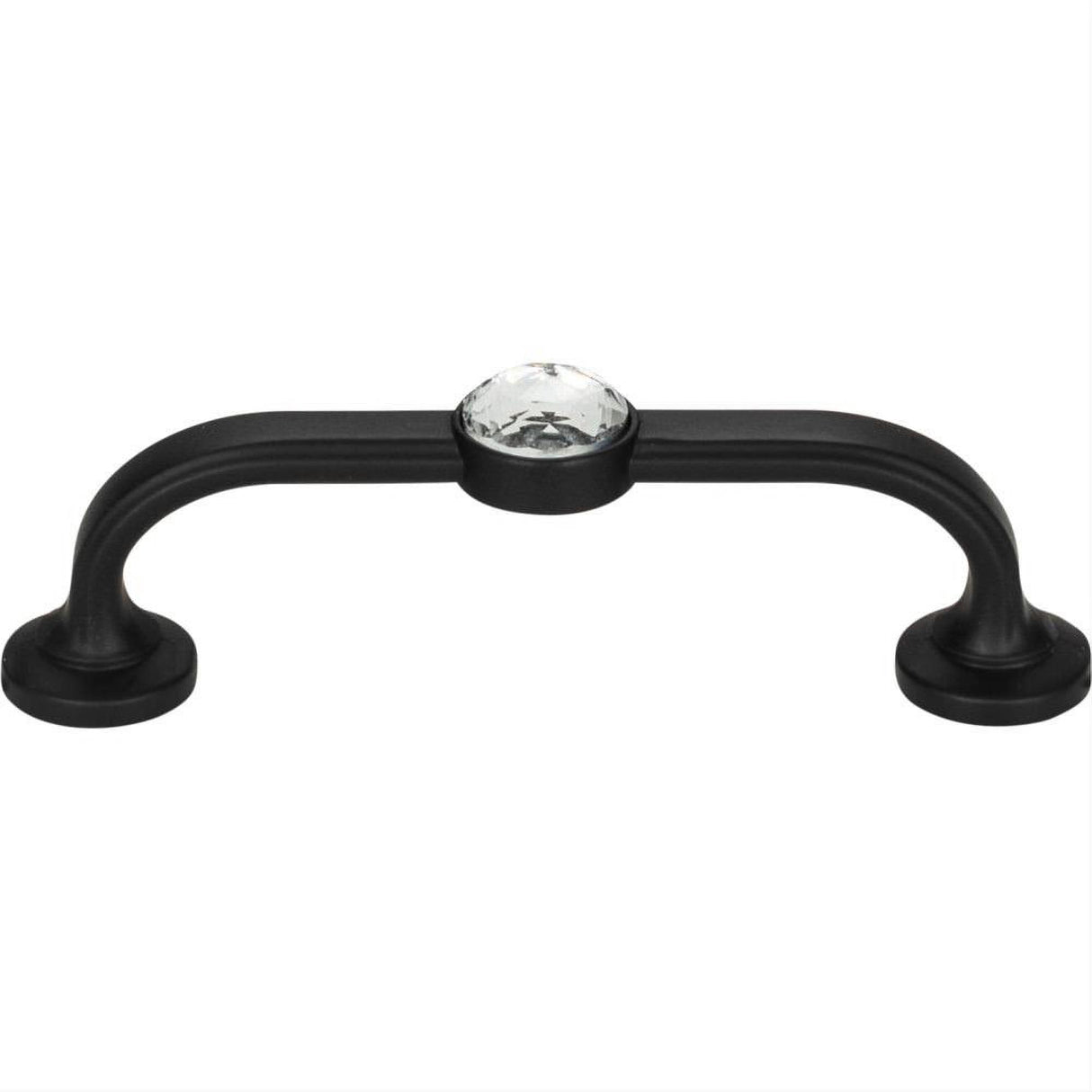 Atlas Homewares 344-BL Legacy Crystal Bracelet Pull 3" Center to Center Matte Black