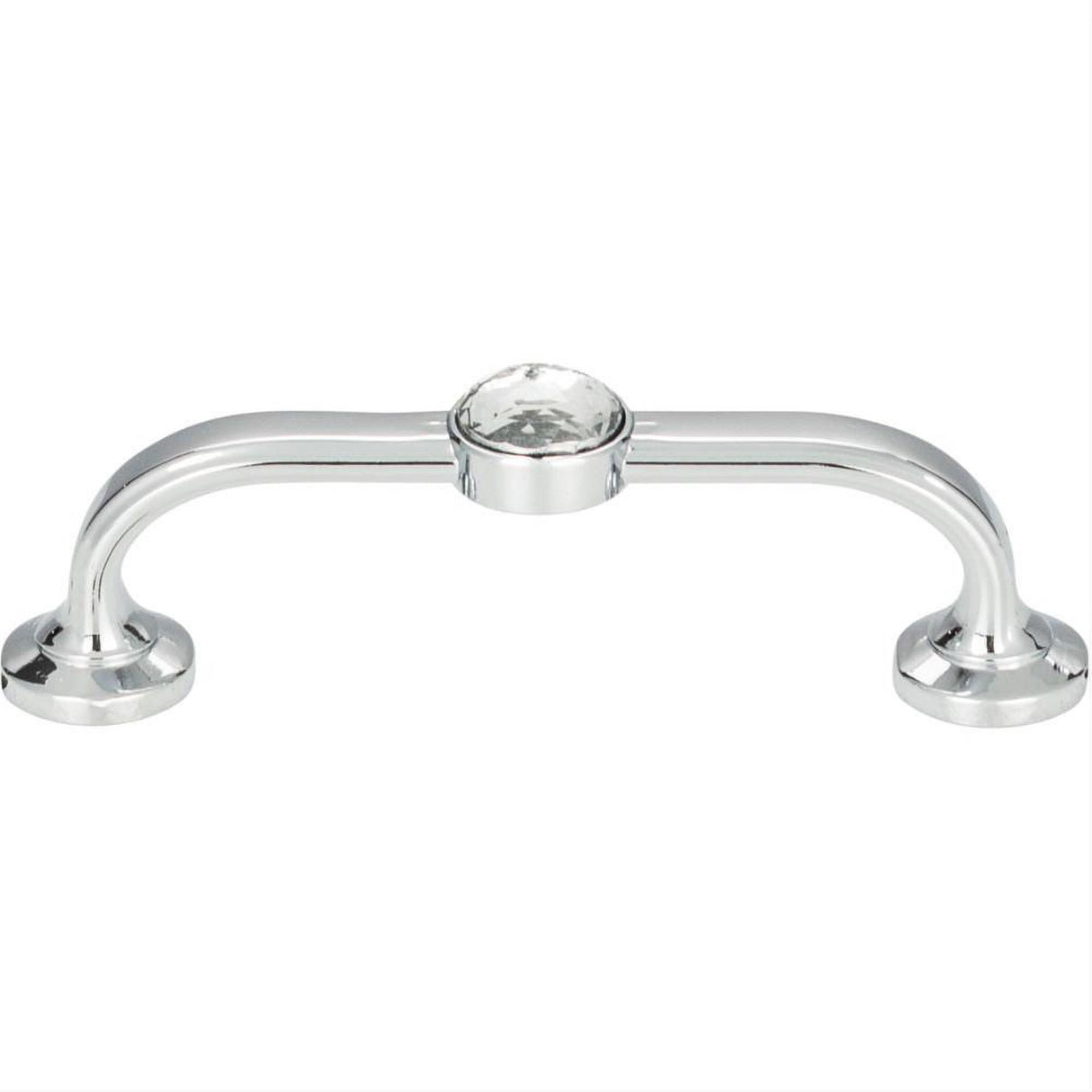 Atlas Homewares 344-CH Legacy Crystal Bracelet Pull 3" Center to Center Polished Chrome