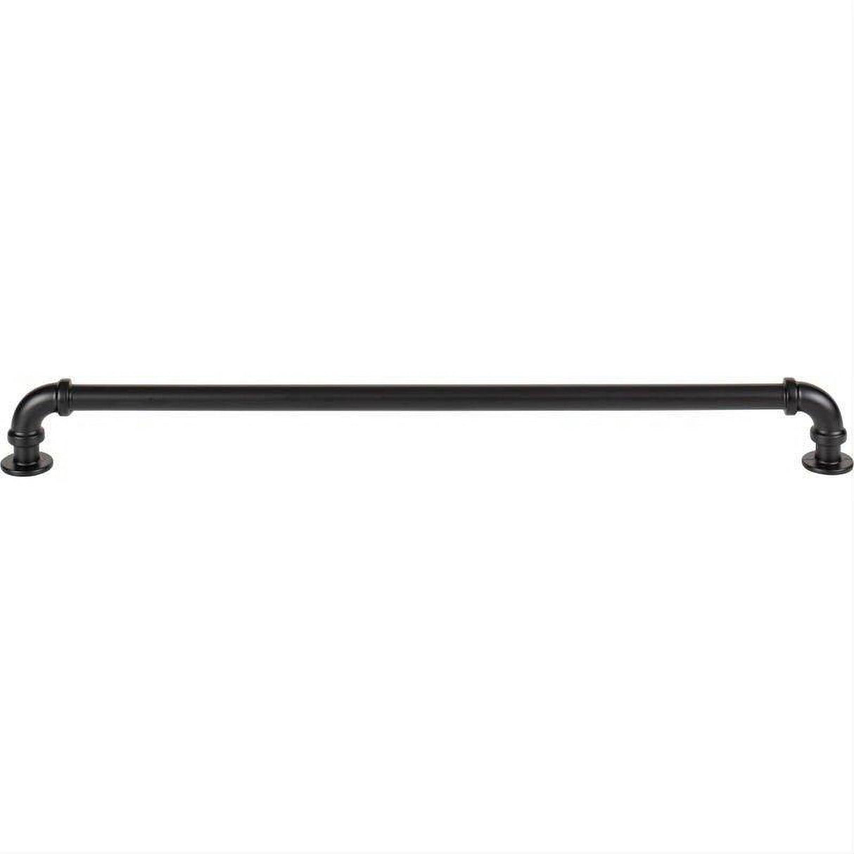 Atlas Homewares 434-BL Steam Punk Pull 12 Inch Center to Center Matte Black