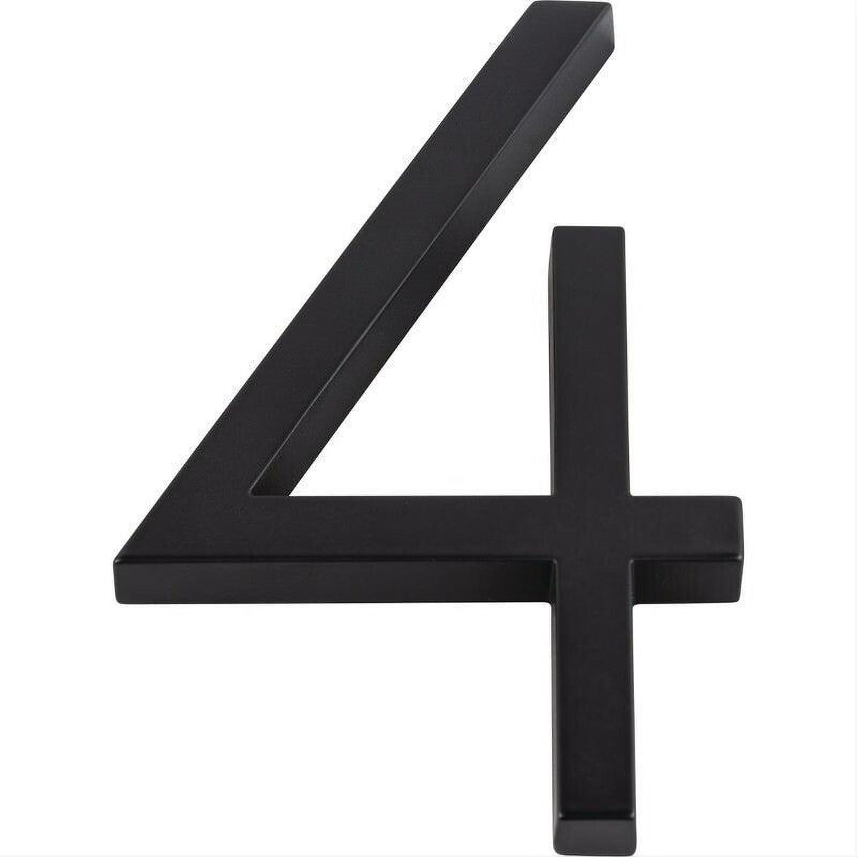 Atlas Homewares AVN4-L-BL Modern Avalon 6" House Number 4 Matte Black