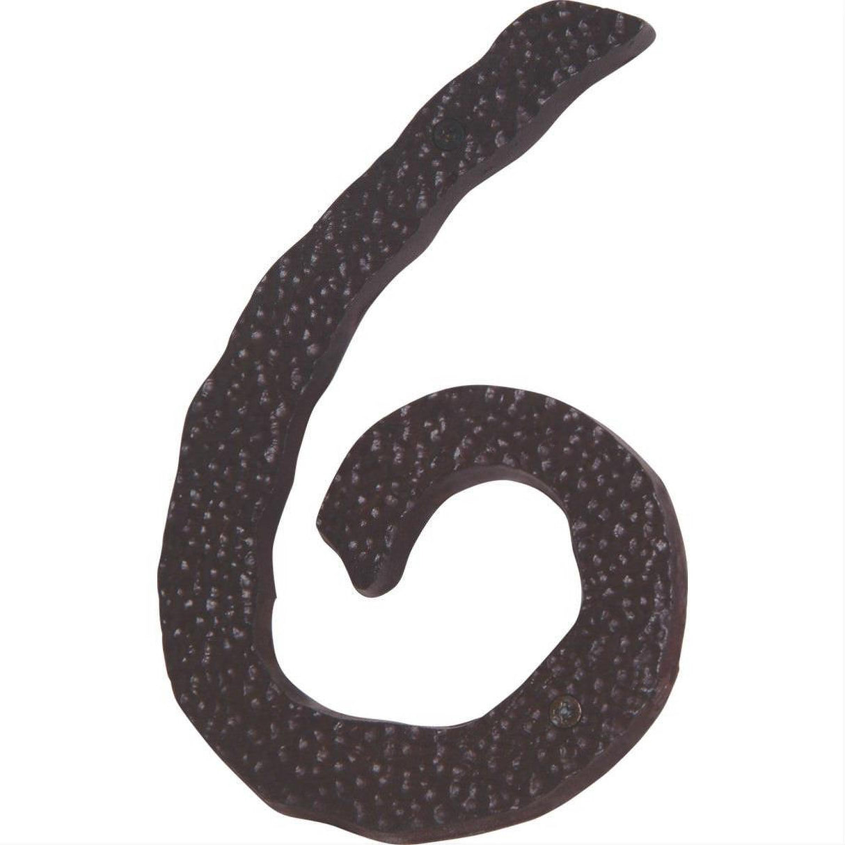 Atlas Homewares HN6L-O Jagged Hammered House Number Aged Bronze