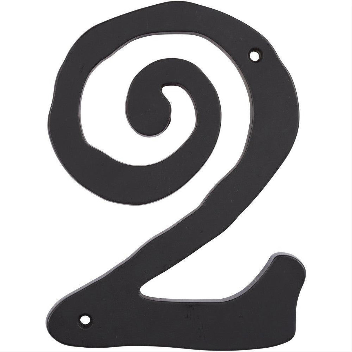 Atlas Homewares SCN2L-BL Large Scroll House Number Matte Black