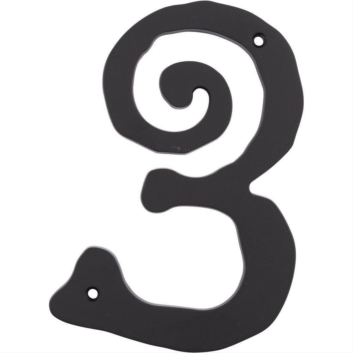 Atlas Homewares SCN3L-BL Large Scroll House Number Matte Black