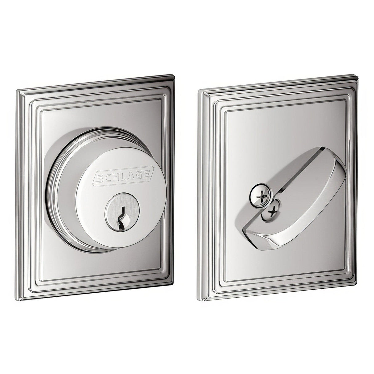 Schlage B60ADD625 polished chrome single cylinder deadbolt
