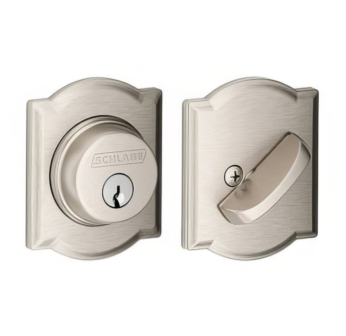 Schlage B60CAM619 satin nickel single cylinder deadbolt