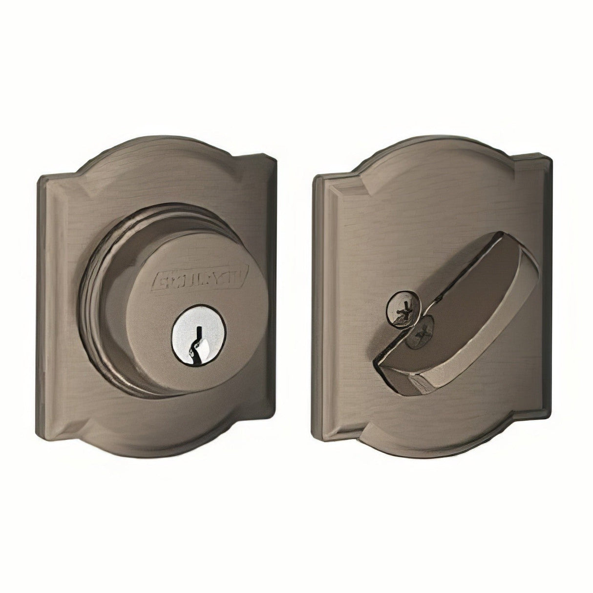 Schlage B60CAM620 antique pewter single cylinder deadbolt