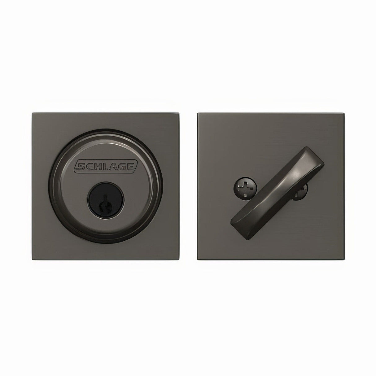 Schlage B60COL530 black stainless single cylinder deadbolt