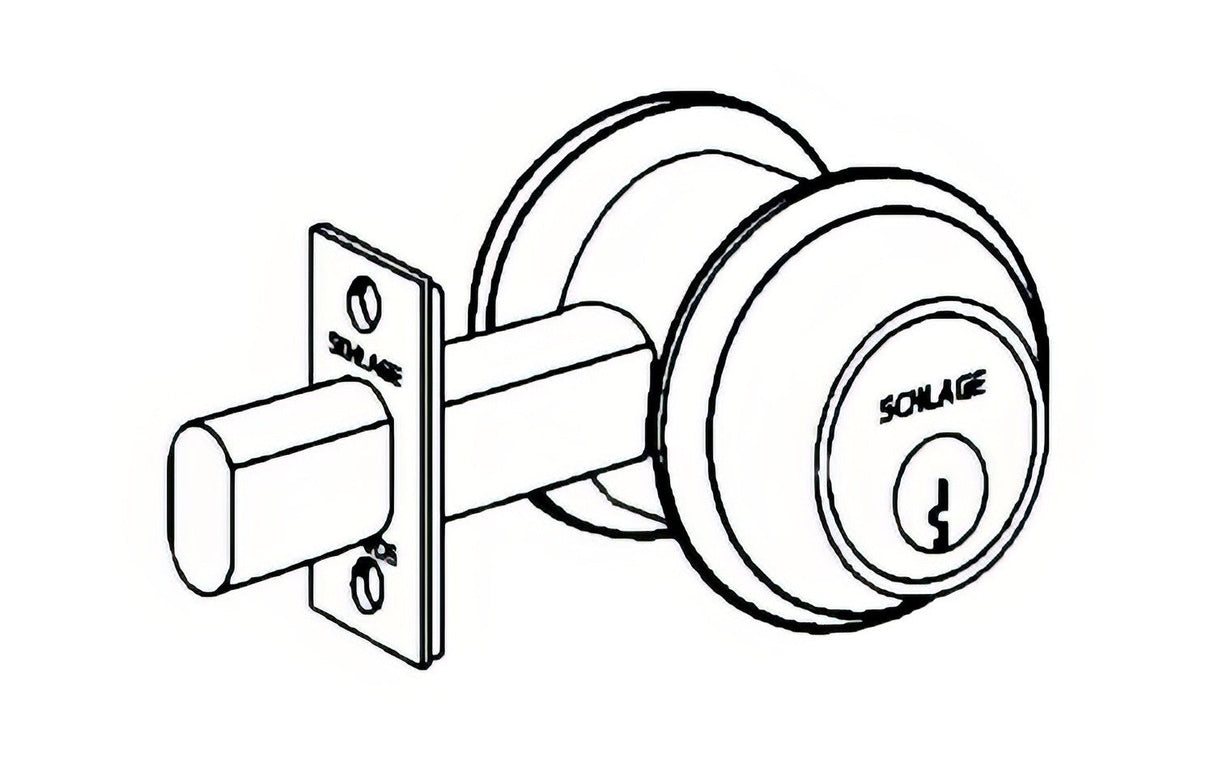 Schlage Commercial B661P605 polished brass one sided deadbolt
