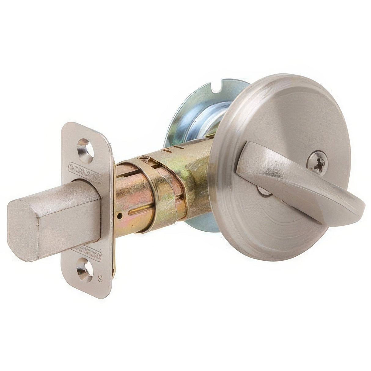 Schlage B80619 satin nickel one sided deadbolt
