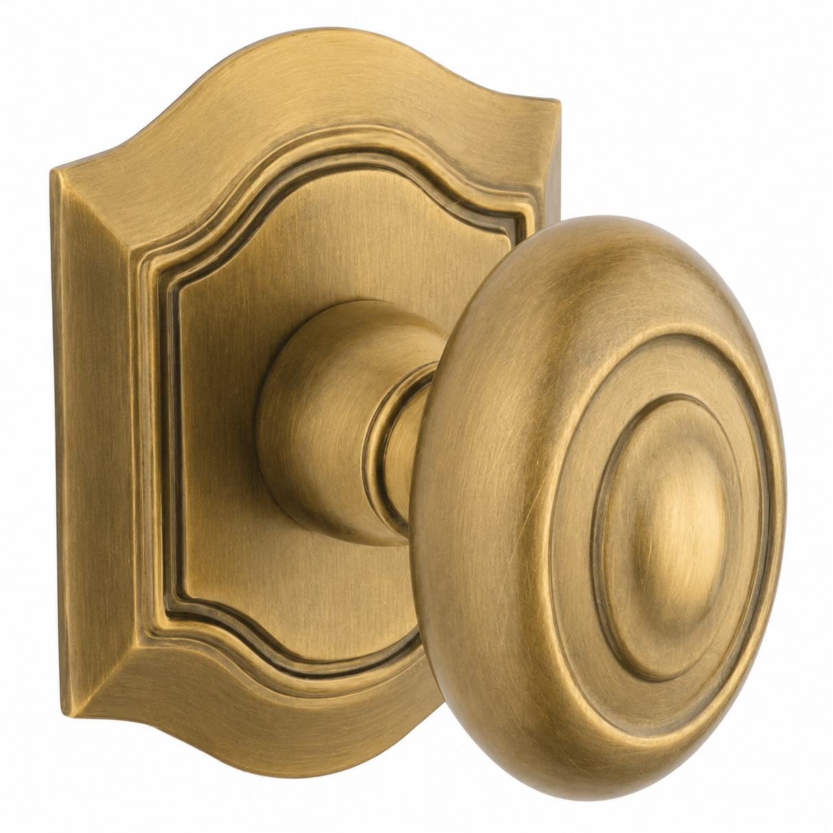 Baldwin 5077033MR 5077.MR Pair of Bethpage Estate Door Knobs Vintage Brass