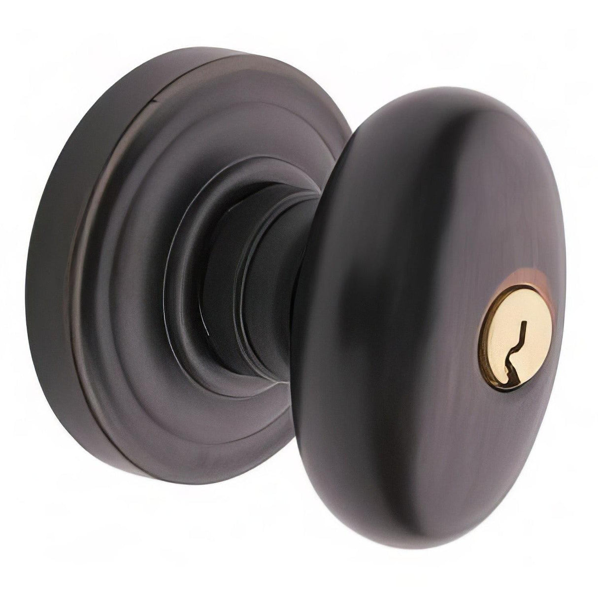 Baldwin 5225112ENTR 5225.ENTR Egg Style Keyed Knobset Venetian Bronze