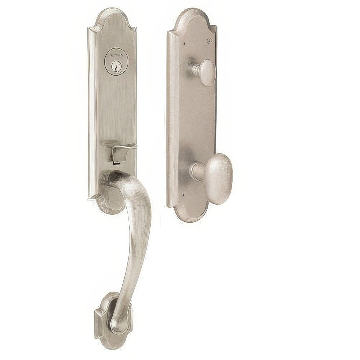 Baldwin 85354056FD 85354.FD Boulder Dummy Single Cylinder Handleset Lifetime Satin Nickel
