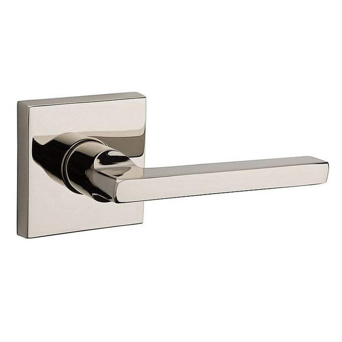 Baldwin HDSQUCSR055 HDSQUCSR Square Individual Dummy Door Lever Lifetime Polished Nickel