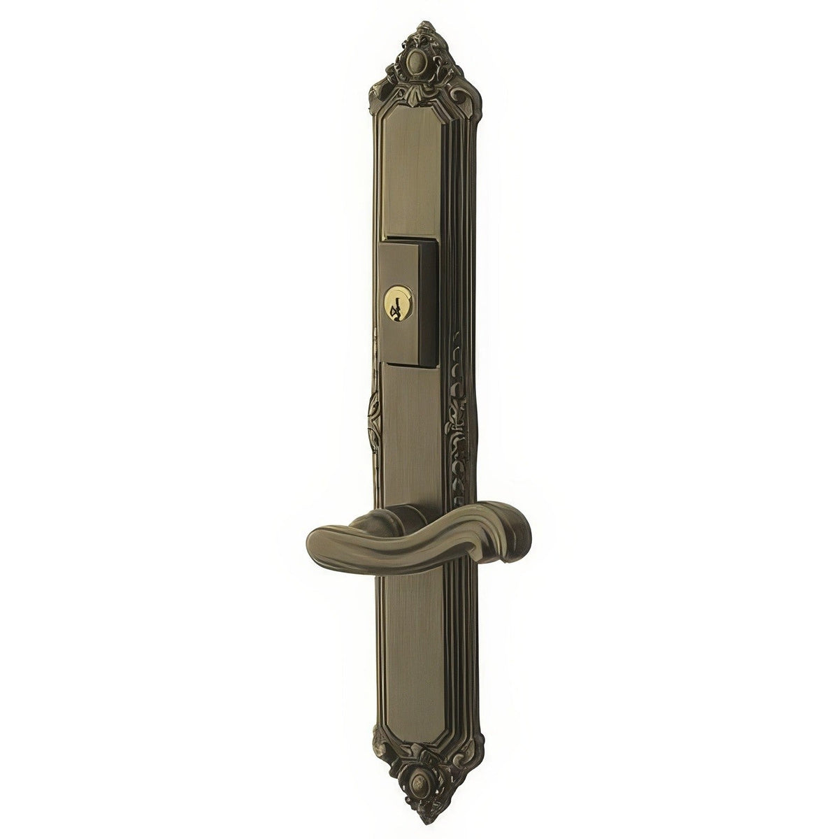 Baldwin MP003050AIN2 Kensington Multi Point Half Inactive Half Passage Trim Satin Brass and Black
