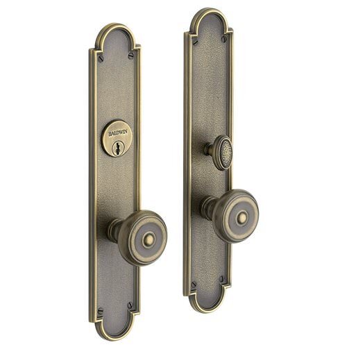 Baldwin 6541040ENTR satin brass handleset trim pack